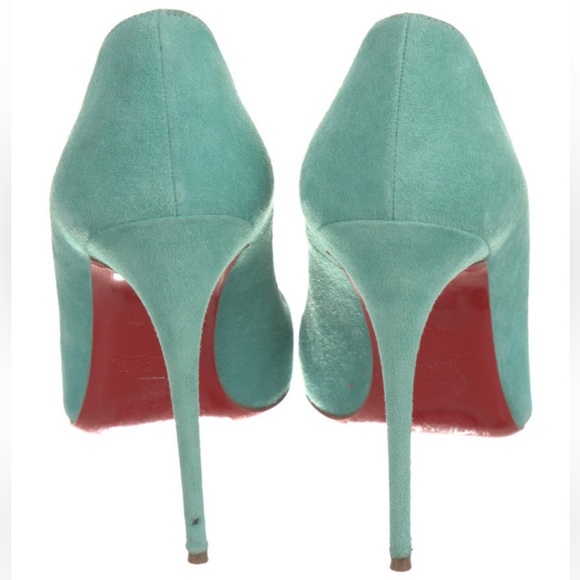 Christian Louboutin Light Blue Suede So Kate Pumps - Picture 3 of 5